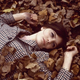 Singer Sandie Shaw being moody in the fall